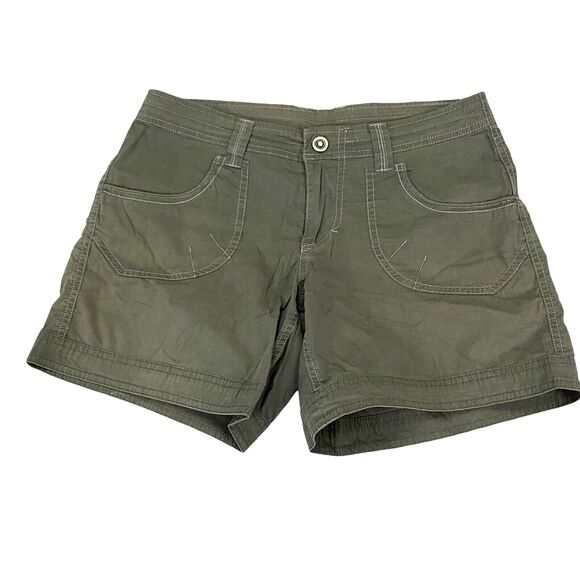 Kuhl Kontra Shorts Women's Size 6 Sage Button Flap Pockets Hiking Shorts - Picture 1 of 16
